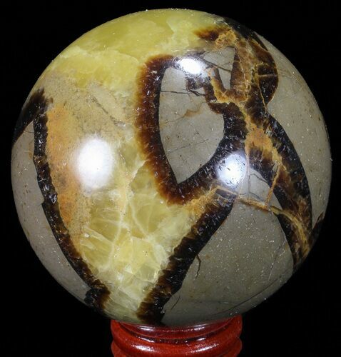 Polished Septarian Sphere - Madagascar #67858